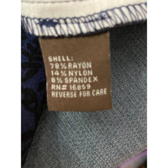 J McLaughlin Size Small Navy Black Floral Sheath Dress - Picture 5 of 6